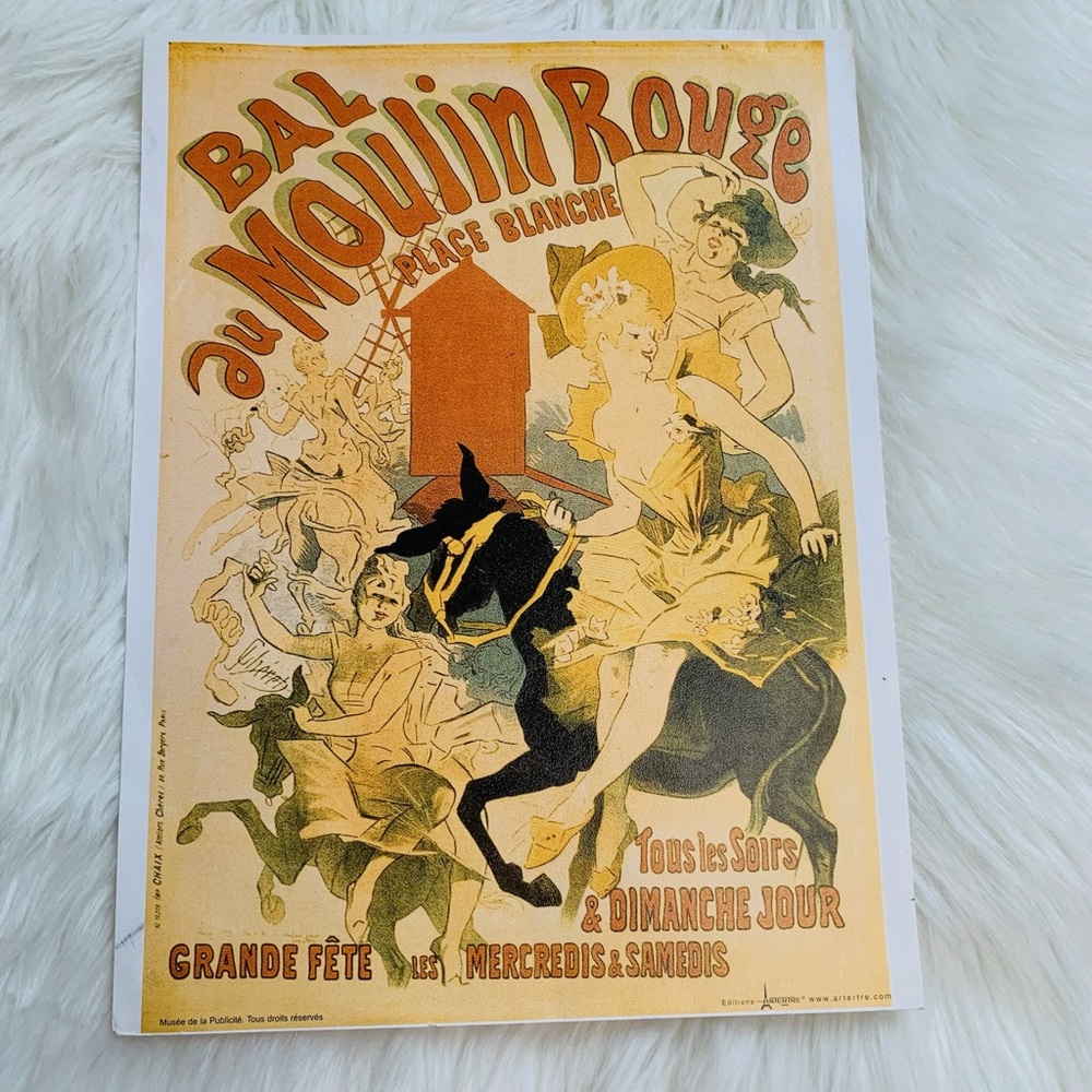 Wee Blue Coo Vintage Advert Moulin Rouge Dancers Art Print Poster Wall Decor